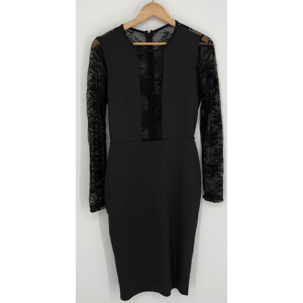 bebe Lace Inset Midi Dress